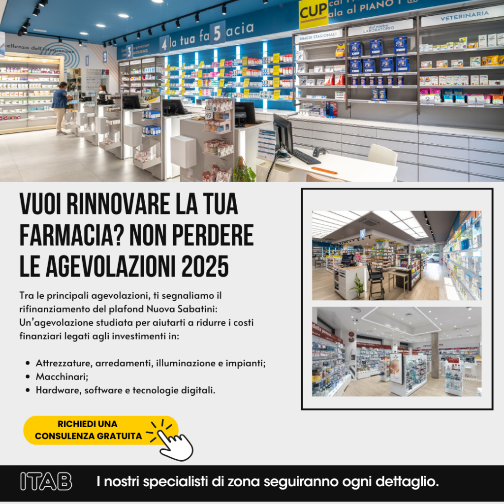 Opportunità di Finanziamento 2025 per rinnovare la tua Farmacia | ITAB Farmacie